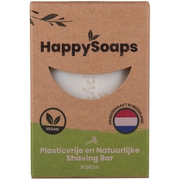 HAPPYSOAPS KOKOS SHAVING BAR SCHEERCREME 70 GRAM