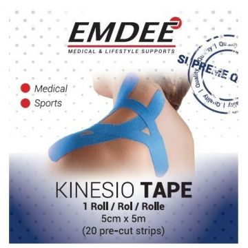 EMDEE KINESIO TAPE 5 CM X 5 M BLAUW DOOSJE 1 STUK