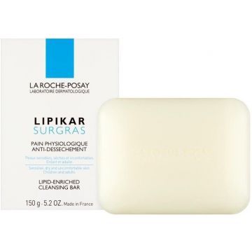 LA ROCHE-POSAY LIPIKAR (LA ROCHE-POSAY) LIPIKAR SURGRAS LIPID-ENRICHED CLEANSING BAR ZEEPBLOK 150 ML