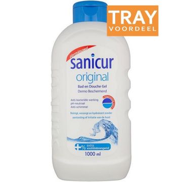 SANICUR ORIGINAL BATH & SHOWER GEL DOUCHEGEL TRAY 4 X 1000 ML
