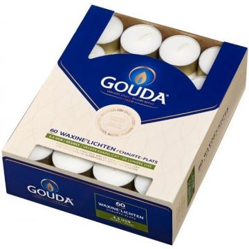GOUDA WAXINELICHTEN 4,5 UUR (WIT) DOOS 60 STUKS