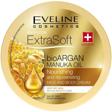 EVELINE EXTRA SOFT (EVELINE) EXTRA SOFT BIO ARGAN MANUKA OIL FACE AND BODY CREAM BODYCREME 175 ML