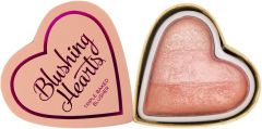 MAKEUP REVOLUTION BLUSHING HEARTS PEACHY PINK KISSES DOOSJE 10 GRAM (DOOSJE BESCHADIGD)