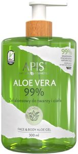 APIS NATURAL ALOE VERA 99% FACE & BODY ALOE GEL POMP 300 ML