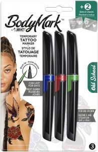 BIC BODYMARK OLD SCHOOL TEMPORARY TATTOO MARKER SET 1 STUK