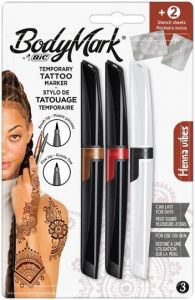 BIC BODYMARK + FINE HENNA VIBES TEMPORARY TATTOO MARKER SET 1 STUK