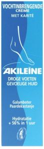 AKILEINE VOCHTINBRENGENDE CREME DROGE VOETEN GEVOELIGE HUID TUBE 50 ML