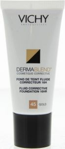 VICHY DERMABLEND CORRECTIVE FOUNDATION 16 HR SPF 30 45 GOLD TUBE 30 ML
