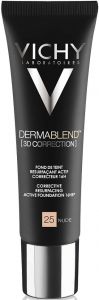 VICHY DERMABLEND 25-NUDE 16H CORRECTIVE RESURFACING ACTIVE FOUNDATION TUBE 30 ML
