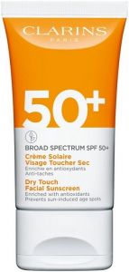 CLARINS SUN CARE DRY TOUCH FACIAL SUNSCREEN SPF 50+ ZONNEBRAND TUBE 50 ML