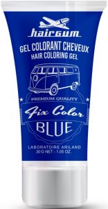 HAIRGUM FIX COLOR BLUE HAIR COLORING GEL TUBE 30 ML