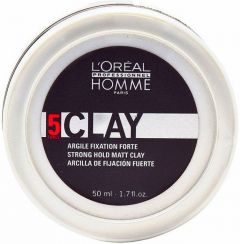 L'OREAL PROFESSIONNEL HOMME CLAY STRONG HOLD MATT CLAY POT 50 ML