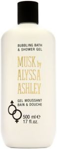 ALYSSA ASHLEY MUSK BUBBLING BATH & SHOWER GEL DOUCHEGEL FLACON 500 ML