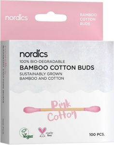 NORDICS BAMBOO PINK COTTON BUDS WATTENSTAAFJES 100 STUKS