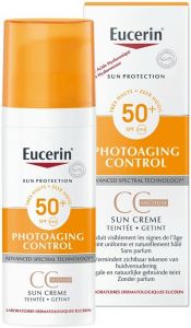 EUCERIN PHOTOAGING CONTROL CC MEDIUM SUN CREAM SPF 50+ ZONNEBRAND POMP 50 ML