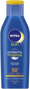 NIVEA SUN PROTECT & MOISTURE 50+ VERY HIGH ZONNEBRAND FLACON 200 ML