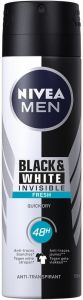 NIVEA MEN BLACK & WHITE INVISIBLE FRESH DEO SPRAY SPUITBUS 150 ML