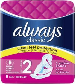 ALWAYS CLASSIC MAXI WINGS MAANDVERBAND PAK 9 STUKS