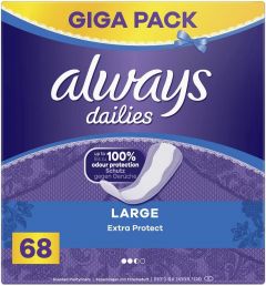 ALWAYS DAILIES EXTRA PROTECT LARGE INLEGKRUISJES DOOSJE 68 STUKS
