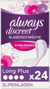 ALWAYS DISCREET LONG PLUS INLEGKRUISJES DOOSJE 24 STUKS