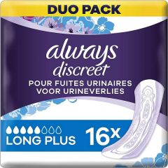 ALWAYS DISCREET LONG PLUS VERBAND PAK 16 STUKS