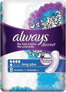 ALWAYS DISCREET LONG PLUS VERBAND PAK 8 STUKS