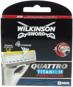 WILKINSON SWORD QUATTRO TITANIUM PRECISION SCHEERMESJES PAK 8 STUKS