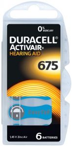 DURACELL EASYTAB ACTIVAIR HEARING AID 675 GEHOORBATTERIJ PAK 6 STUKS