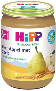 HIPP PEER APPEL MET SPELT 6+ MAANDEN POTJE 190 GRAM