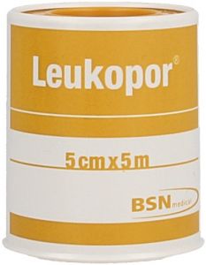 LEUKOPOR 5 CM X 5 M HECHTPLEISTER BLIK 1 STUK