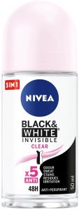 NIVEA BLACK & WHITE INVISIBLE CLEAR DEO ROLLER 50 ML