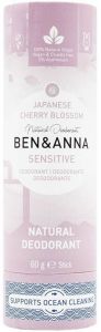 BEN & ANNA JAPANESE CHERRY BLOSSOM SENSITIVE PAPERTUBE PUSH UP DEODORANT STICK 60 GRAM