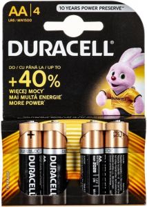 DURACELL AA BATTERIJEN PAK 4 STUKS