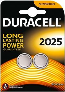 DURACELL 2025 3V LITHIUM KNOOPCELBATTERIJ PAK 2 STUKS