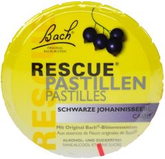 BACH RESCUE PASTILLES ZWARTE BES CASSIS BLIK 50 GRAM