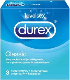 DUREX CLASSIC CONDOMS CONDOOMS DOOSJE 3 STUKS