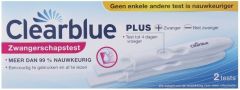 CLEARBLUE PLUS ZWANGERSCHAPSTEST DOOSJE 2 STUKS