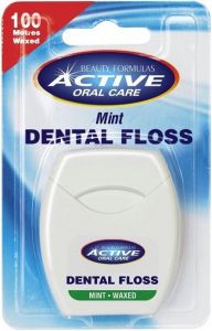 ACTIVE ORAL CARE MINT 100 METER WAXED FLOSDRAAD PAK 1 STUK