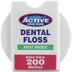 ACTIVE ORAL CARE MINT 200 METER WAXED FLOSDRAAD PAK 1 STUK