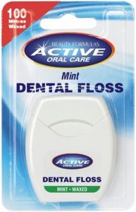 ACTIVE ORAL CARE MINT 50 METER WAXED FLOSDRAAD PAK 1 STUK