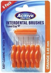 ACTIVE ORAL CARE INTERDENTAL BRUSHES 0.45 MM TANDENRAGERS PAK 6 STUKS