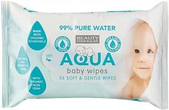 BEAUTY FORMULAS AQUA BABY WIPES BABYDOEKJES PAK 56 STUKS