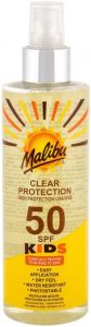 MALIBU KIDS CLEAR PROTECTION SPF 50 ZONNEBRAND SPRAY 250 ML