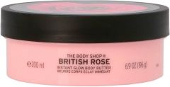 THE BODY SHOP BRITISH ROSE INSTANT GLOW BODY BUTTER POT 200 ML