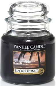 YANKEE CANDLE BLACK COCONUT GEURKAARS POT 411 GRAM