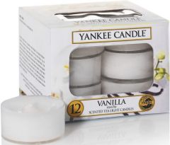 YANKEE CANDLE VANILLA TEA LIGHTS THEELICHTEN PAK 12 STUKS