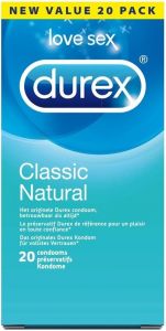 DUREX CLASSIC NATURAL CONDOOMS PAK 20 STUKS
