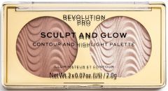 MAKEUP REVOLUTION PRO SCULPT AND GLOW SANDS OF TIME CONTOUR AND HIGHLIGHT PALETTE DOOSJE 2 GRAM