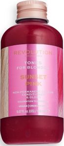 REVOLUTION HAIRCARE TONES FOR BLONDES SUNSET PINK NON-PERMANENT COLOUR HAARKLEURING FLACON 150 ML