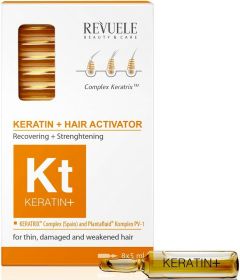 REVUELE BEAUTY & CARE KERATIN + HAIR ACTIVATOR HAARSERUM AMPULLEN DOOSJE 8 X 5 ML